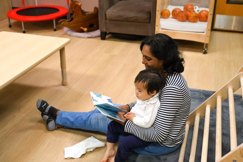 Teacher with student at BKids Daycare & Preschool in Portland Oregon