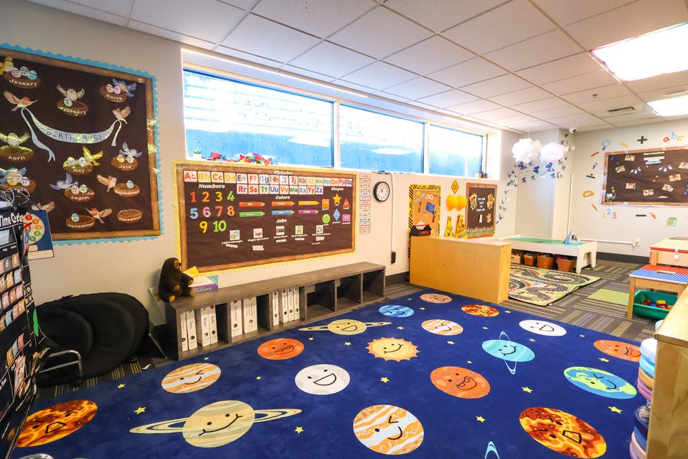 activity wall at bkids preschool